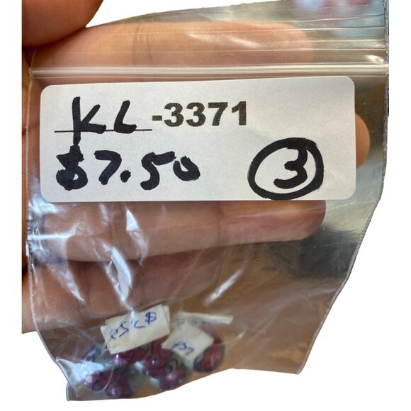 Wild Things Beads Lampwork Floral Green & Purple Top Drilled 2 Per Strand Jewelr - Picture 2 of 2